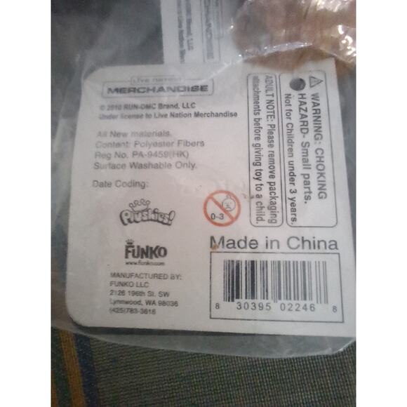 Funko pop! PLUSHIES! Jam Master Jay Mint in Sealed Bag 2010 RUN-DMC Jam Master J - Picture 5 of 5